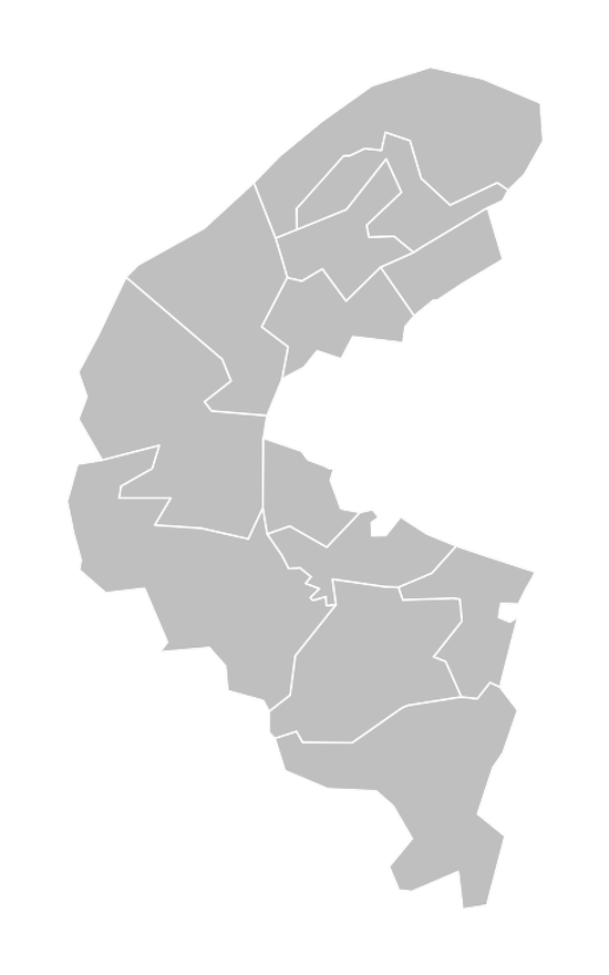 Carte des circonscriptions législatives réalisées par Jérôme Cukier - CC-BY-SA